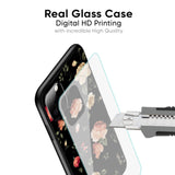 Black Spring Floral Glass Case for Samsung Galaxy S24 FE 5G