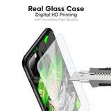 Anime Green Splash Glass Case for Samsung Galaxy S25 Plus 5G