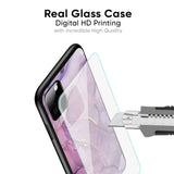 Purple Gold Marble Glass Case for Samsung Galaxy M55s