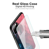 Blue & Red Smoke Glass Case for IQOO Z9s Pro 5G