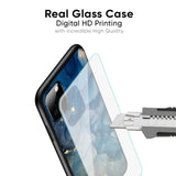 Blue Cool Marble Glass Case for IQOO Z9s Pro 5G