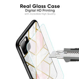 Geometrical Marble Glass Case for Redmi Note 14 5G