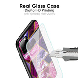 Electroplated Geometric Marble Glass Case for Samsung Galaxy S25 Plus 5G