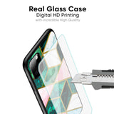 Seamless Green Marble Glass Case for Samsung Galaxy M55s