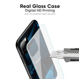 Polygonal Blue Box Glass Case For Oppo F27 Pro Plus