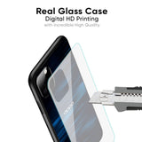 Blue Rough Abstract Glass Case for Oppo F27 Pro Plus