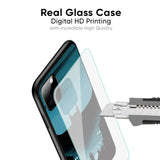 Cyan Bat Glass Case for Vivo V30e