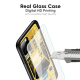 Yellow Racing Car Glass Case for Vivo V40 5G