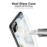 White Grey Marble Glass Case for Google Pixel 8A