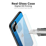 Blue Wave Abstract Glass Case for iPhone 16 Pro