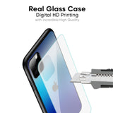 Blue Rhombus Pattern Glass Case for iPhone 16 Pro