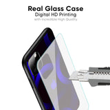 Blue Ring Light Glass Case for iPhone 16 Pro