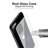 Blue Scratch Glass Case for iPhone 16 Plus