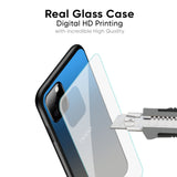 Blue Grey Ombre Glass Case for Oppo F27 Pro Plus