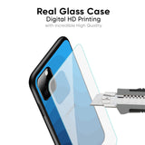 Blue Wave Abstract Glass Case for Oppo F27 Pro Plus