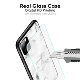 Satin White Marble Glass Case for Samsung Galaxy M55s