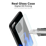 Blue Flames Glass Case for Samsung Galaxy S24 FE 5G