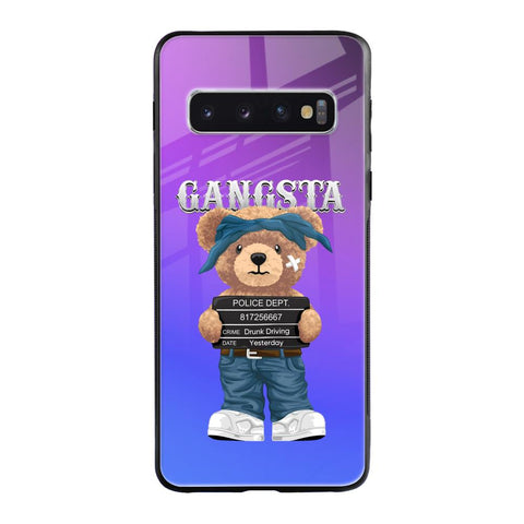 Gangsta Bear Samsung Galaxy S10 Plus Glass Back Cover Online