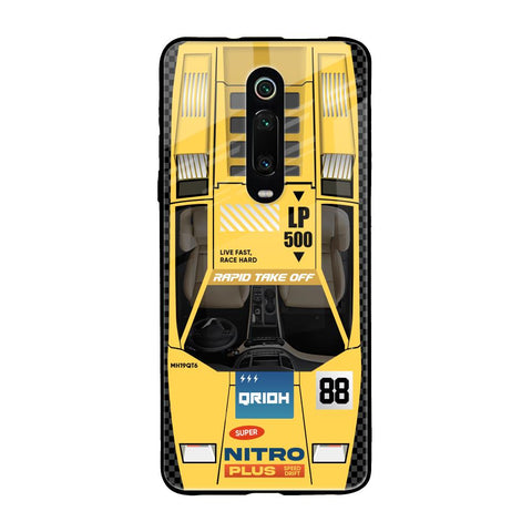 Yellow Racing Car Xiaomi Redmi K20 Pro Glass Back Cover Online