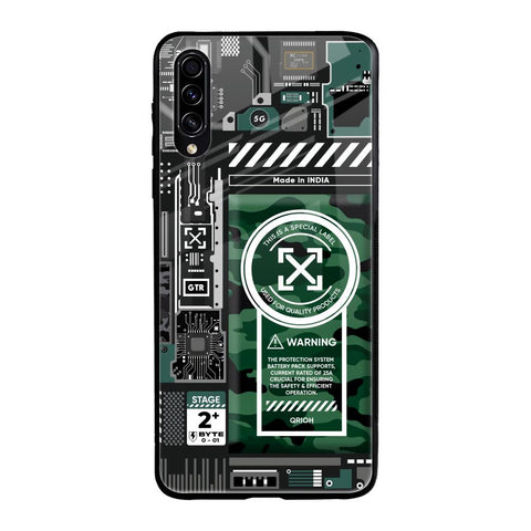 Green Camo Circuit Samsung Galaxy A30s Glass Back Cover Online