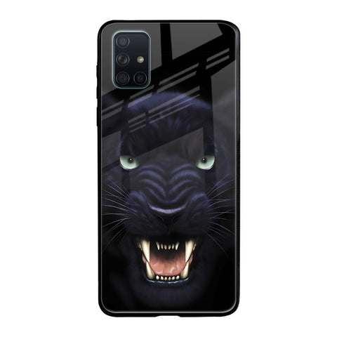 Angry Black Leopard Samsung Galaxy A51 Glass Back Cover Online