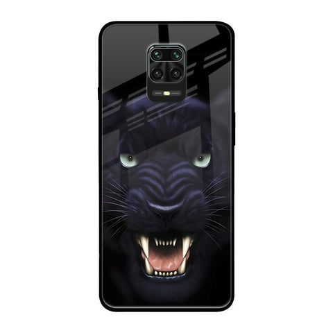 Angry Black Leopard Redmi Note 9 Pro Max Glass Back Cover Online