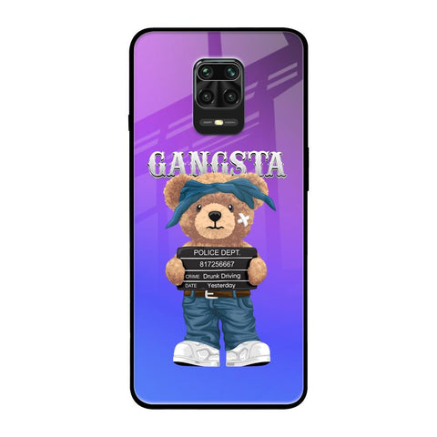 Gangsta Bear Redmi Note 9 Pro Max Glass Back Cover Online