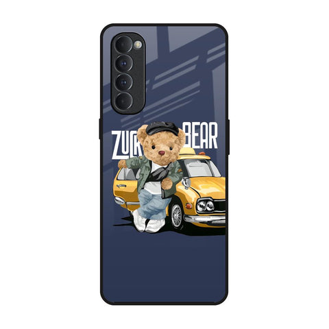 Adventurous Bear Oppo Reno4 Pro Glass Back Cover Online