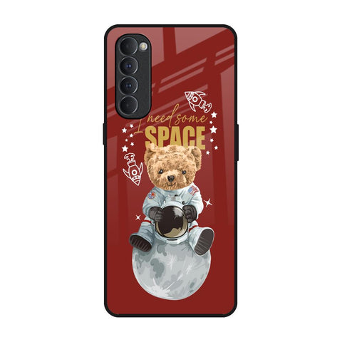 Astronaut Bear Oppo Reno4 Pro Glass Back Cover Online