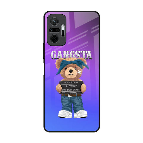 Gangsta Bear Redmi Note 10 Pro Glass Back Cover Online