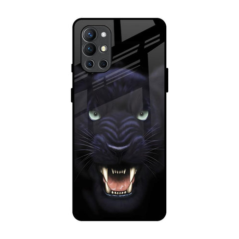 Angry Black Leopard OnePlus 9R Glass Back Cover Online