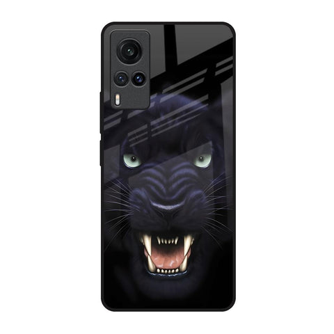 Angry Black Leopard Vivo X60 Glass Back Cover Online