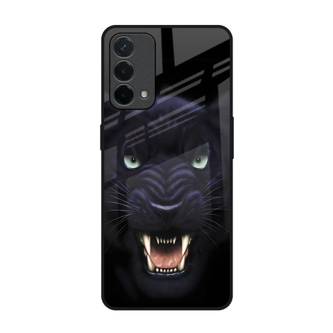 Angry Black Leopard Oppo F19 Glass Back Cover Online