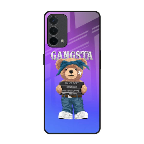 Gangsta Bear Oppo F19 Glass Back Cover Online