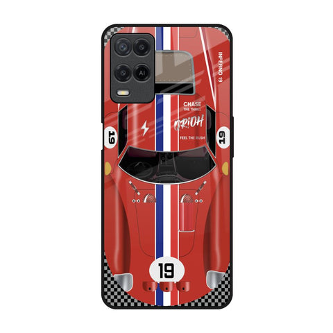 Racing Vintage Oppo A54 Glass Back Cover Online