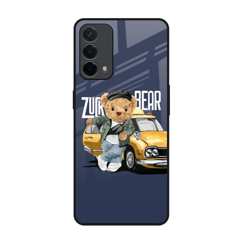 Adventurous Bear Oppo A74 Glass Back Cover Online