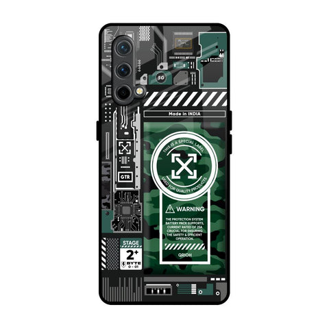 Green Camo Circuit OnePlus Nord CE Glass Back Cover Online