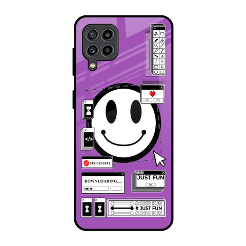 Code with Smile Samsung Galaxy F22 Glass Back Cover Online