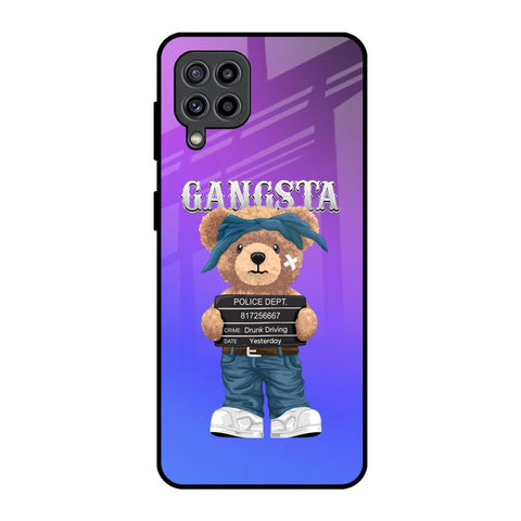 Gangsta Bear Samsung Galaxy F22 Glass Back Cover Online