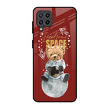 Astronaut Bear Samsung Galaxy F22 Glass Back Cover Online