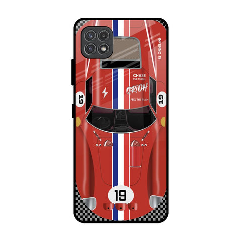 Racing Vintage Samsung Galaxy A22 5G Glass Back Cover Online