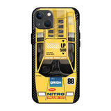 Yellow Racing Car iPhone 13 mini Glass Back Cover Online