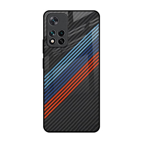 Carbon Inspired Mi 11i Glass Back Cover Online