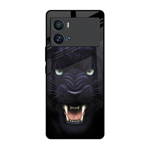 Angry Black Leopard iQOO 9 Pro Glass Back Cover Online