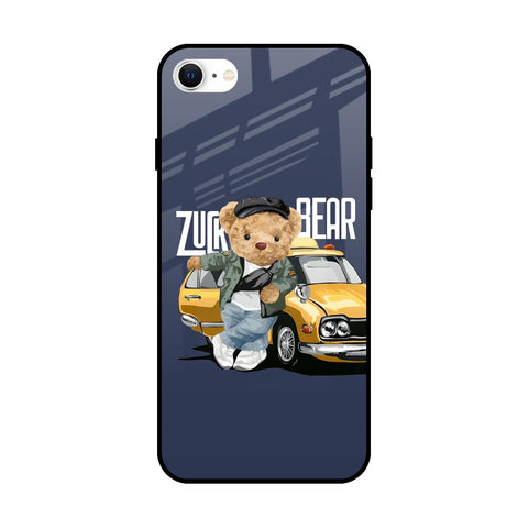 Adventurous Bear iPhone SE 2022 Glass Back Cover Online