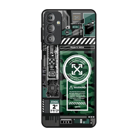 Green Camo Circuit Samsung Galaxy F23 5G Glass Back Cover Online