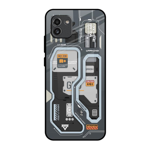 Retro Futuristic Samsung Galaxy A03 Glass Back Cover Online