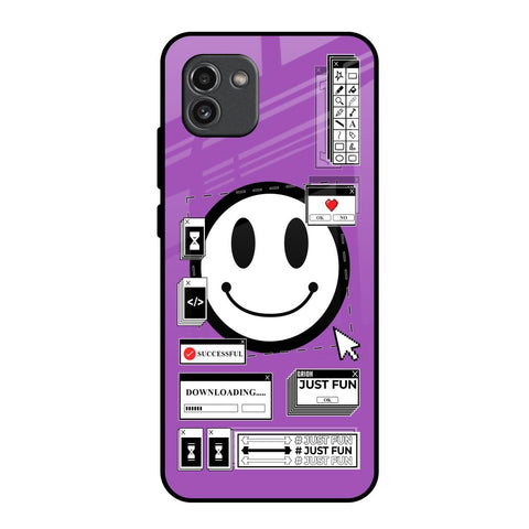 Code with Smile Samsung Galaxy A03 Glass Back Cover Online