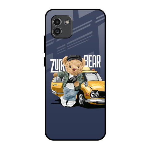 Adventurous Bear Samsung Galaxy A03 Glass Back Cover Online