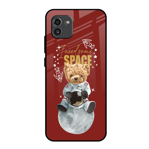 Astronaut Bear Samsung Galaxy A03 Glass Back Cover Online